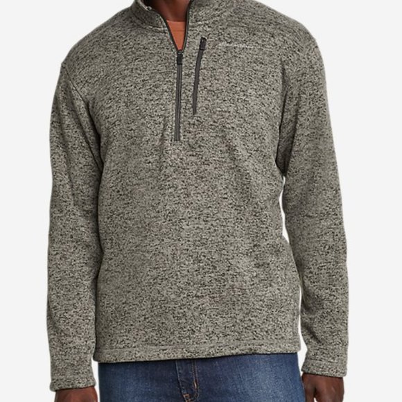 EDDIE BAUER Mens Convector 1/2 Zip Charcoal Heather - Medium - Picture 1 of 4